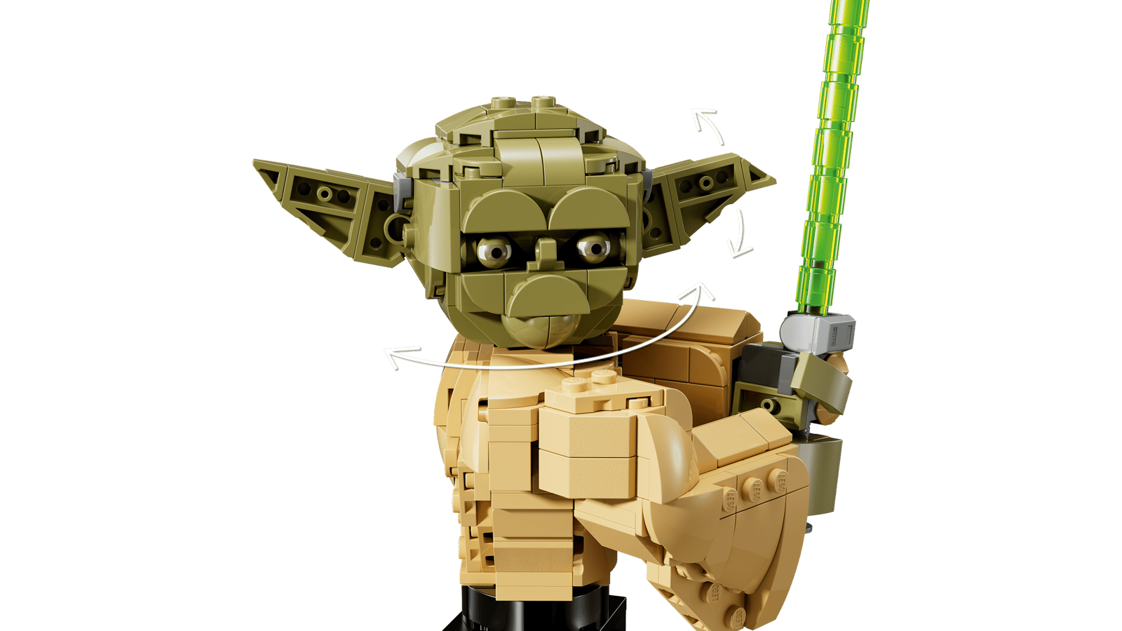 LEGO Star Wars Yoda Bust 75438 detail view
