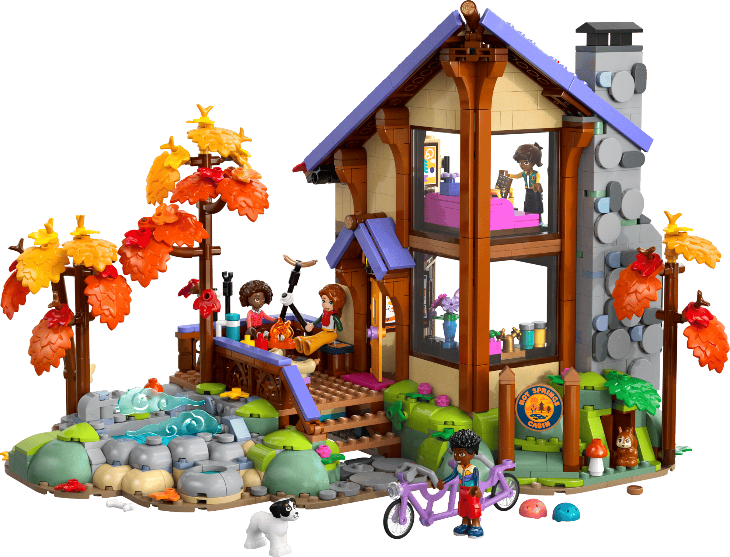 LEGO Friends Cozy Fall Forest Cabin 42705 built model