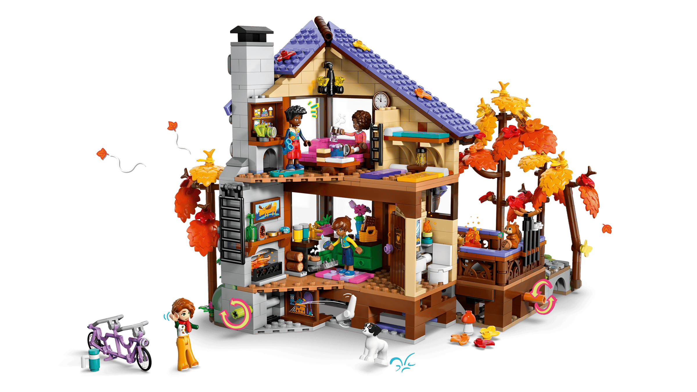 LEGO Friends Cozy Fall Forest Cabin 42705 detail view