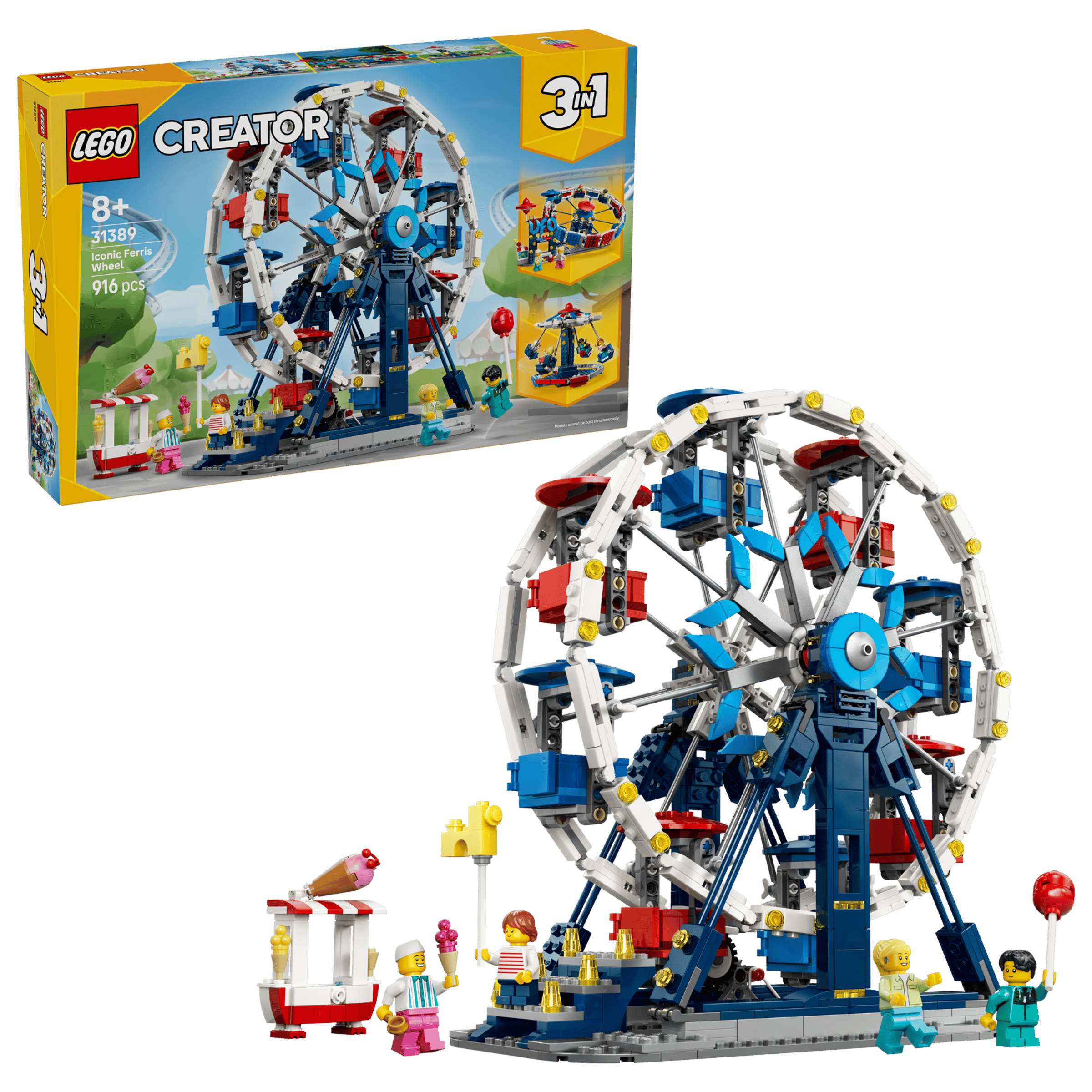 LEGO Creator 3-in-1 Iconic Ferris Wheel 31389 box and model