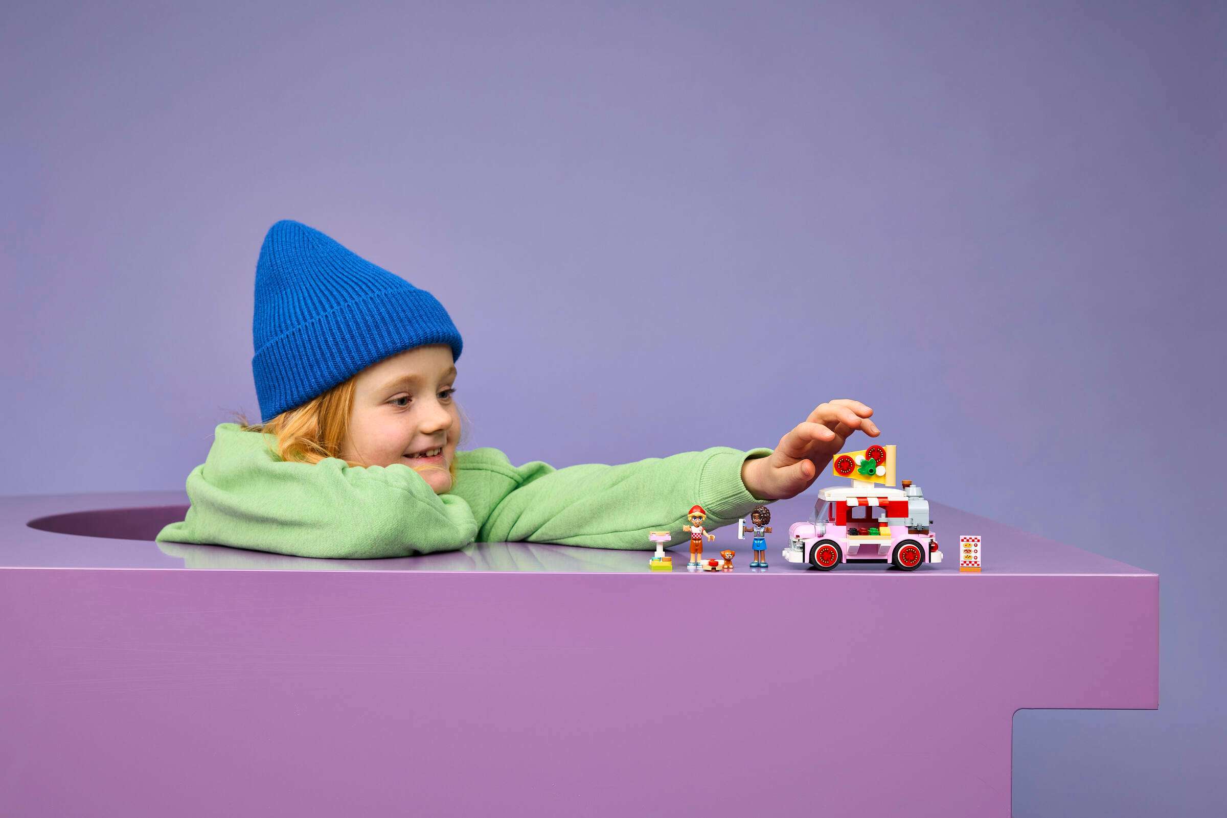 LEGO Friends Pizza Truck 42694 on display
