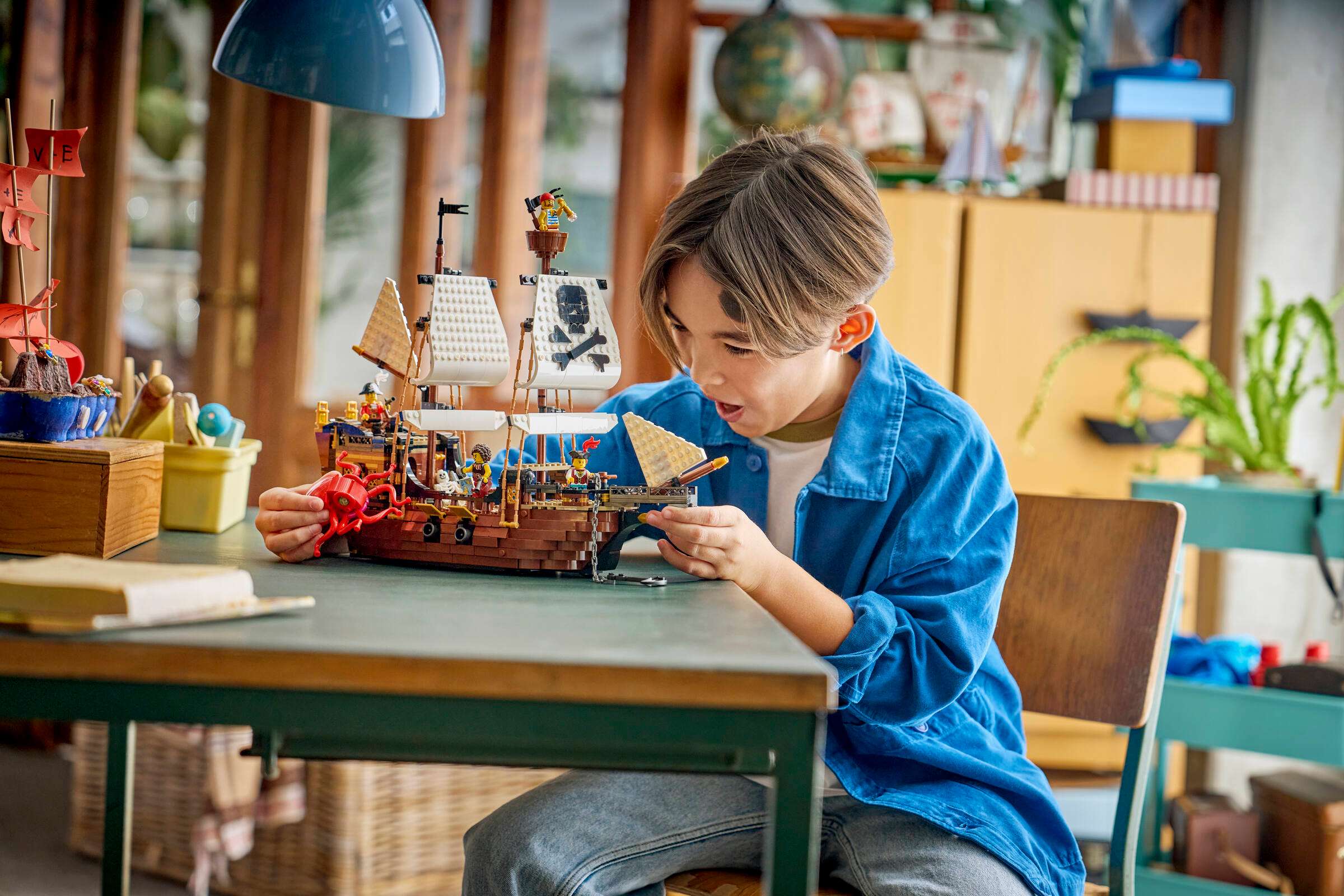 LEGO Creator 3-in-1 Iconic Pirate Ship 31387 play scene
