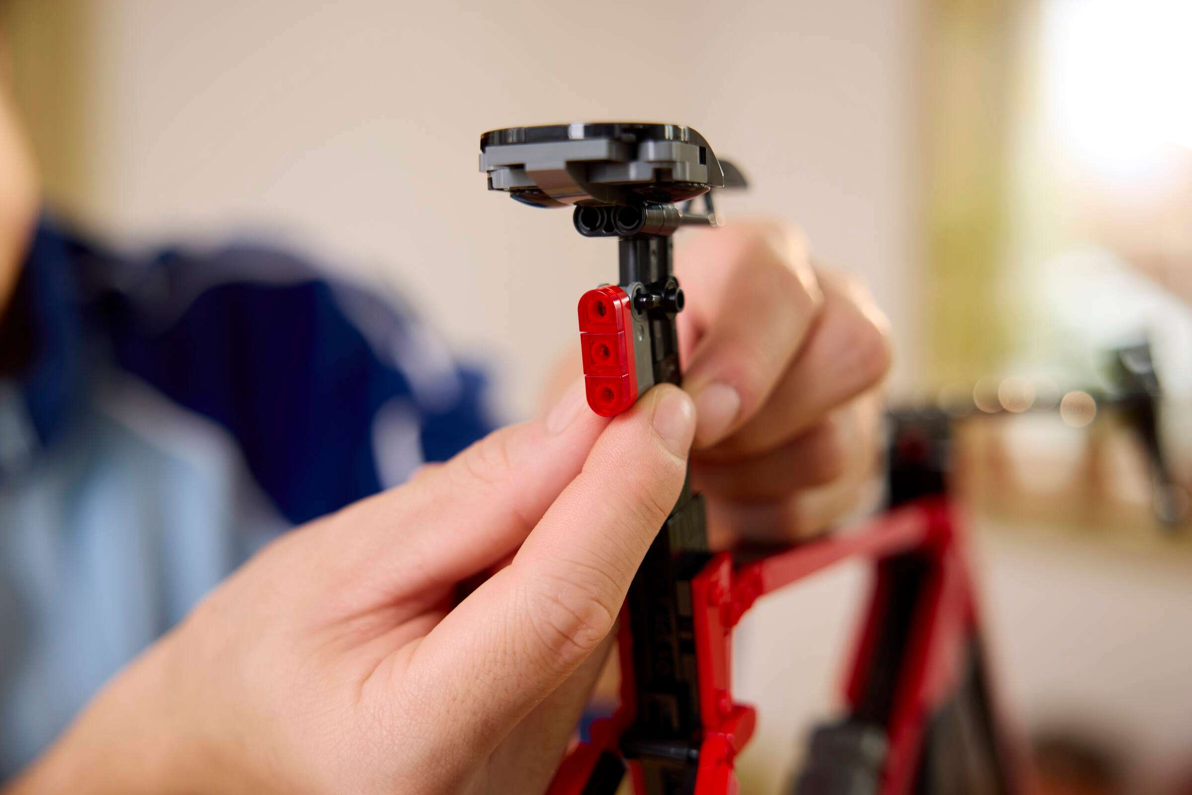 LEGO Icons Road Bike being built