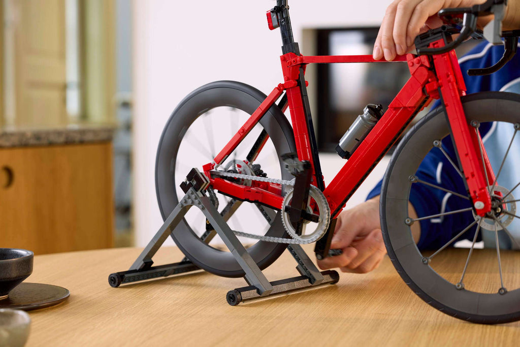 LEGO Icons Road Bike being built