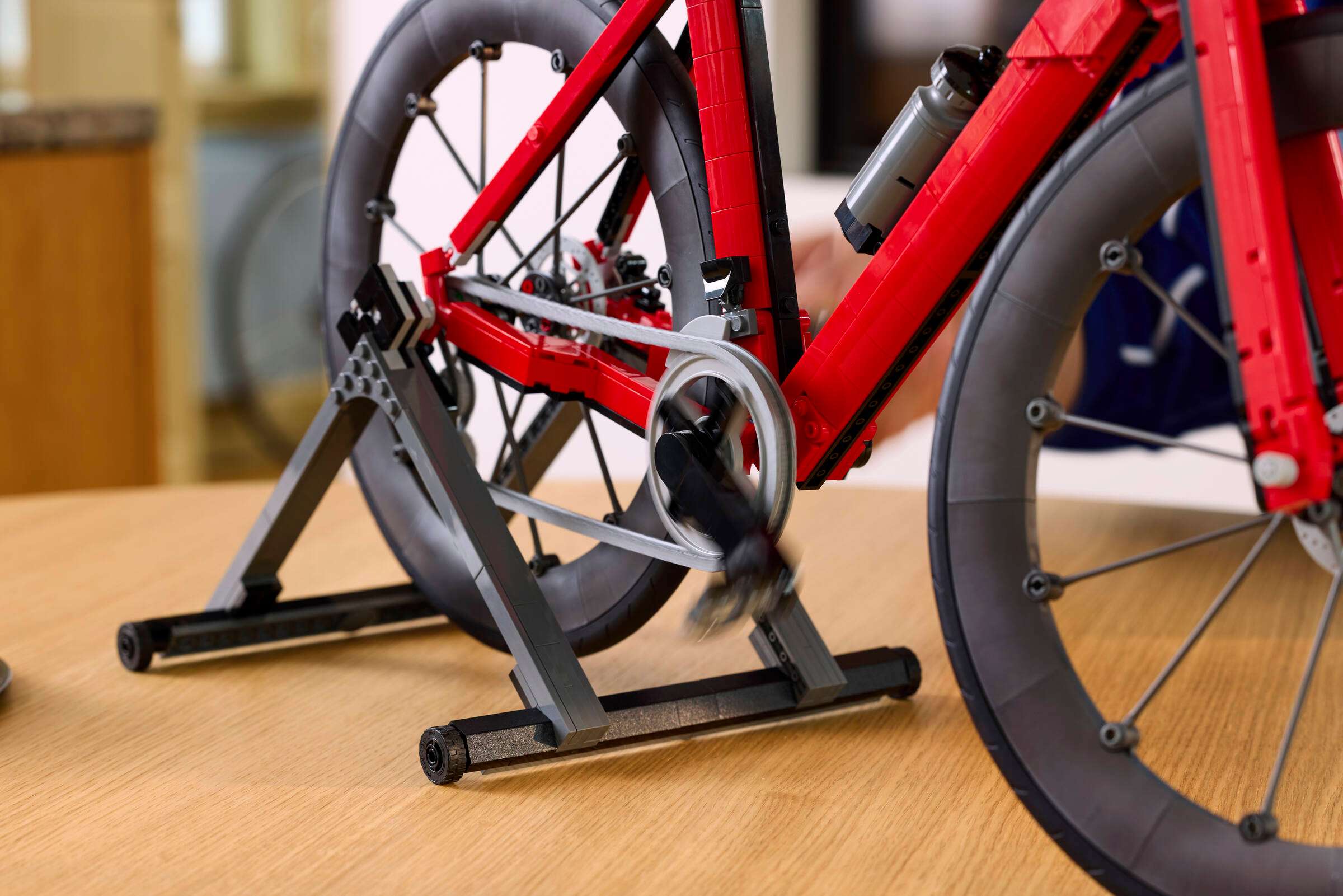 LEGO Icons Road Bike being built