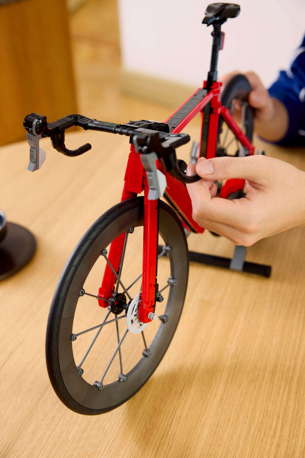 LEGO Icons Road Bike being built