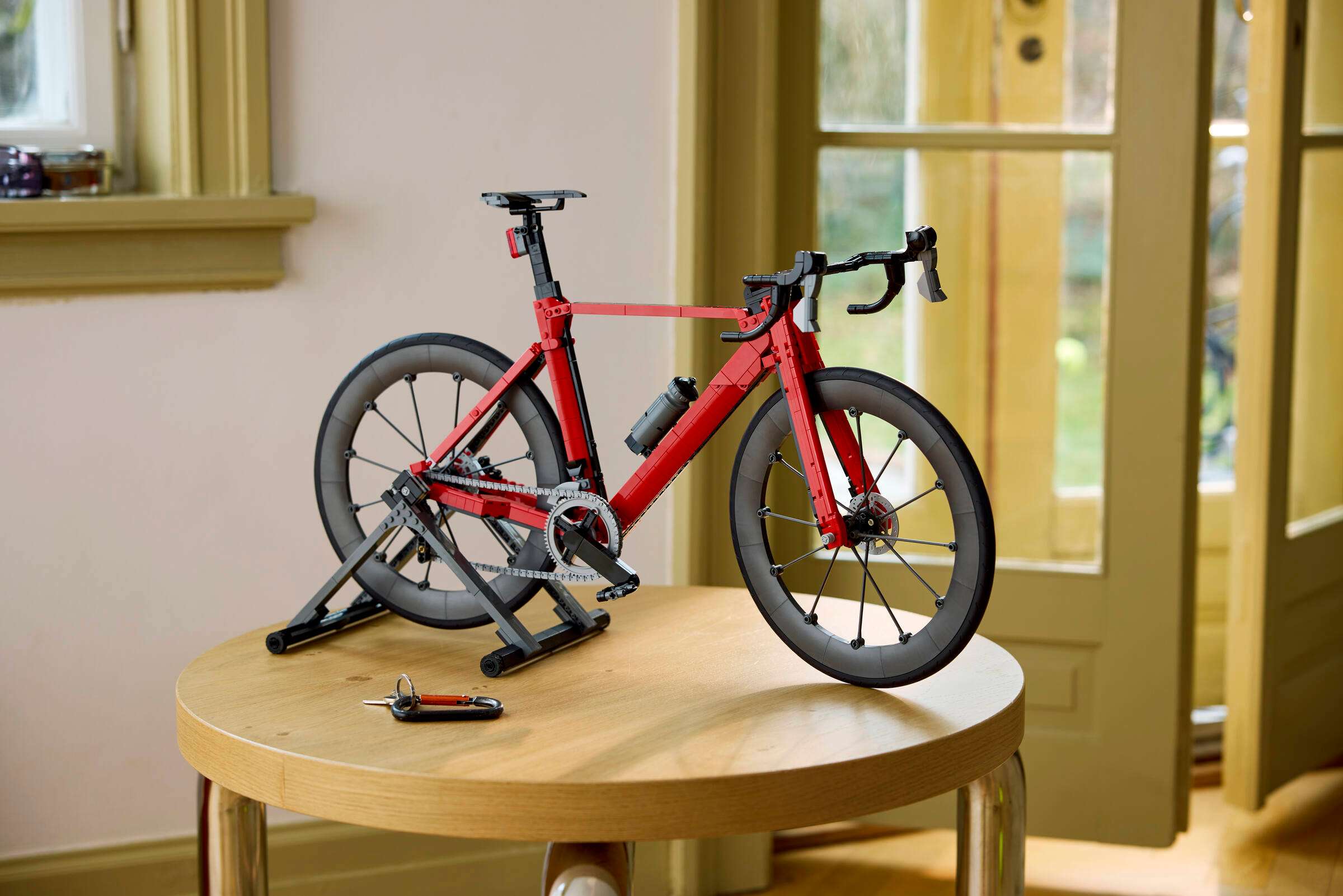 LEGO Icons Road Bike on display