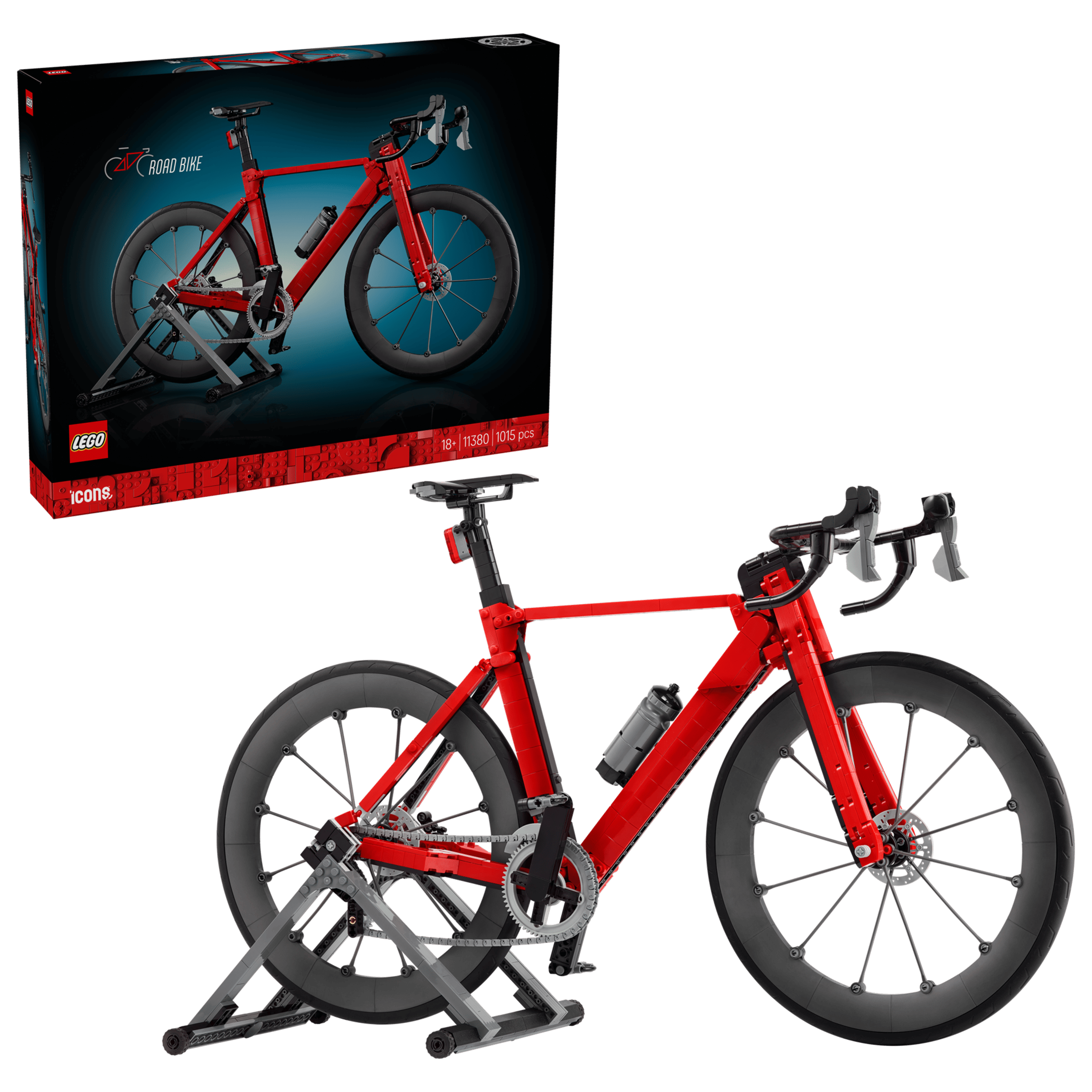 LEGO Icons Road Bike box and model
