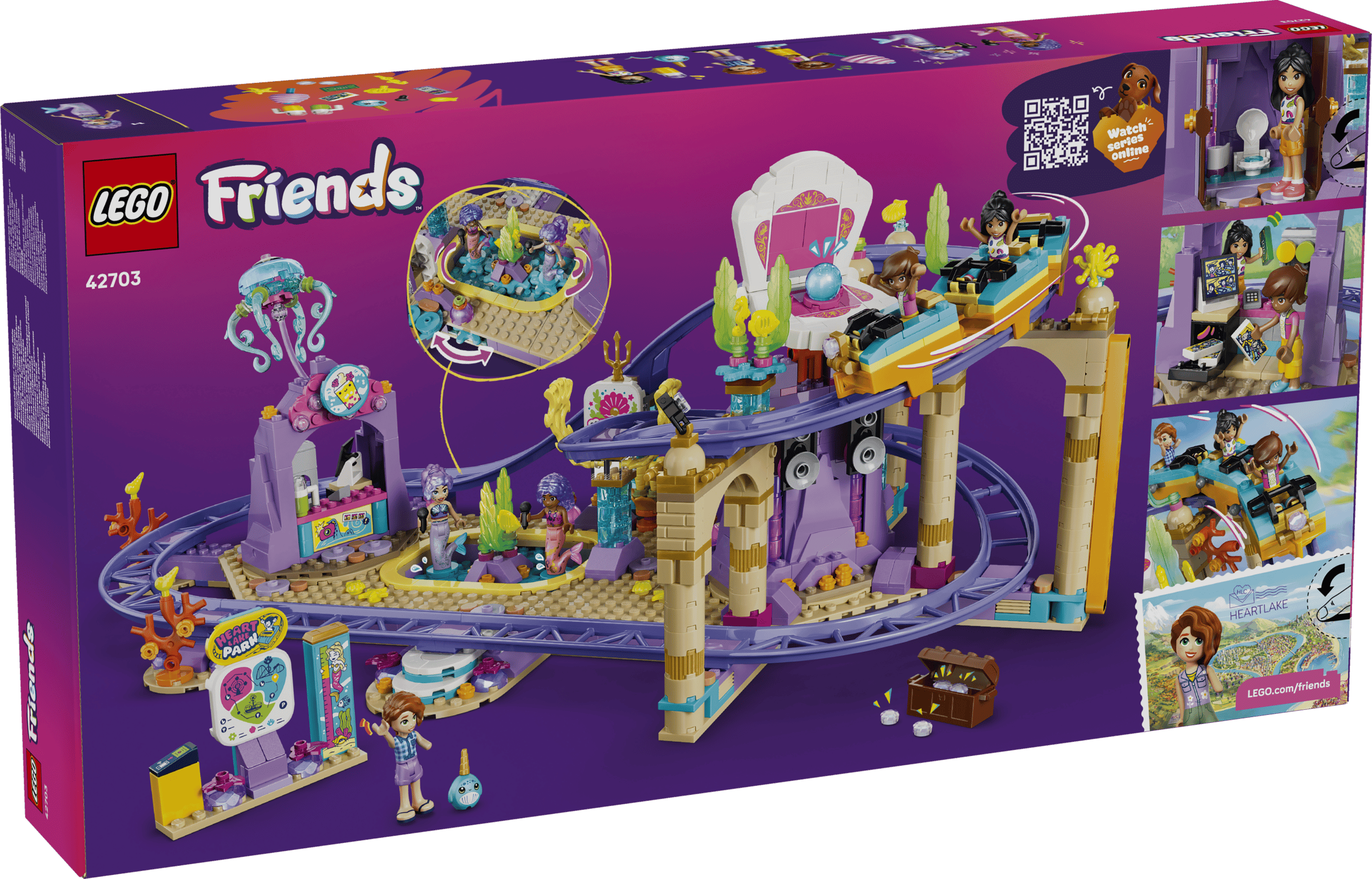 LEGO Friends Mermaid Roller Coaster Ride 42703 box