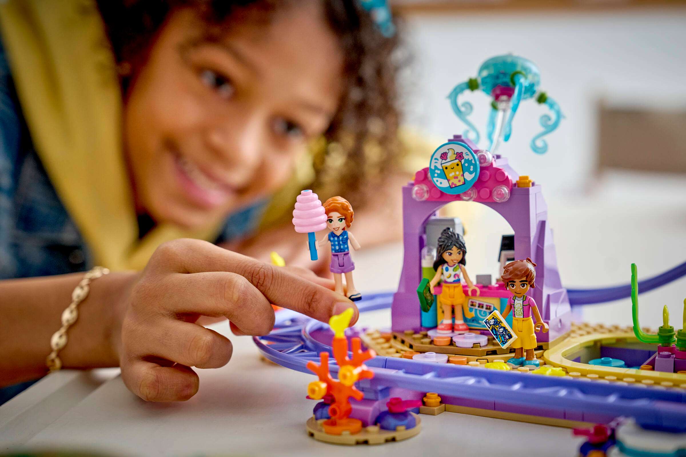 LEGO Friends Mermaid Roller Coaster Ride 42703 play scene