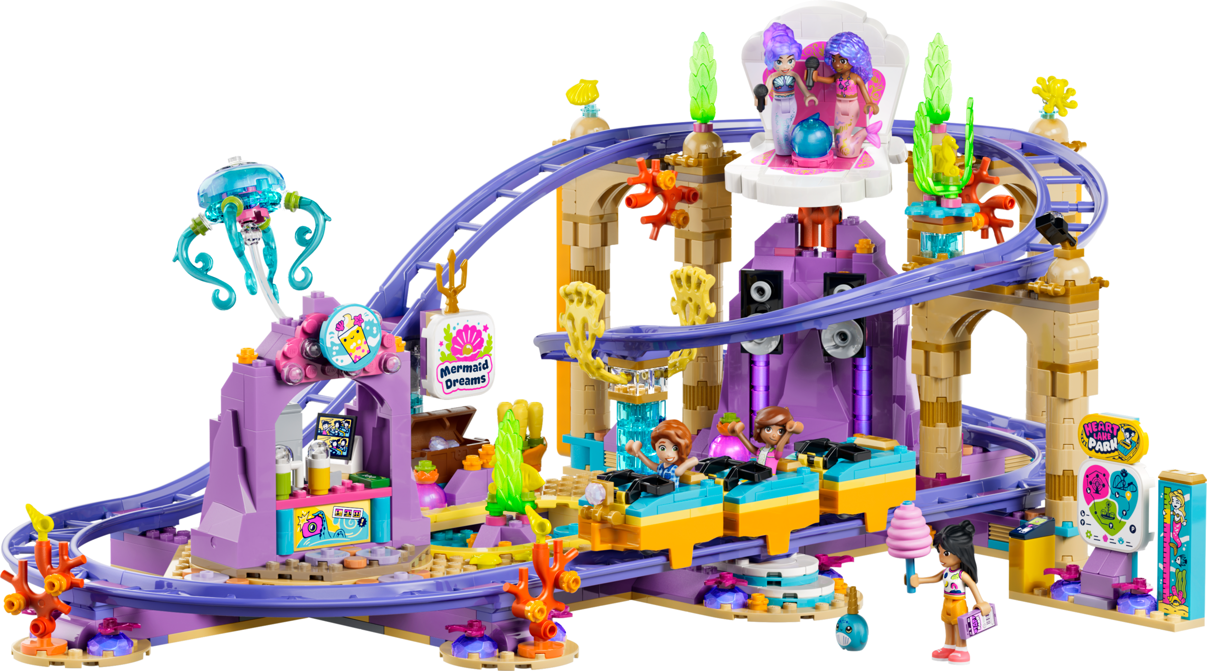 LEGO Friends Mermaid Roller Coaster Ride 42703 built model