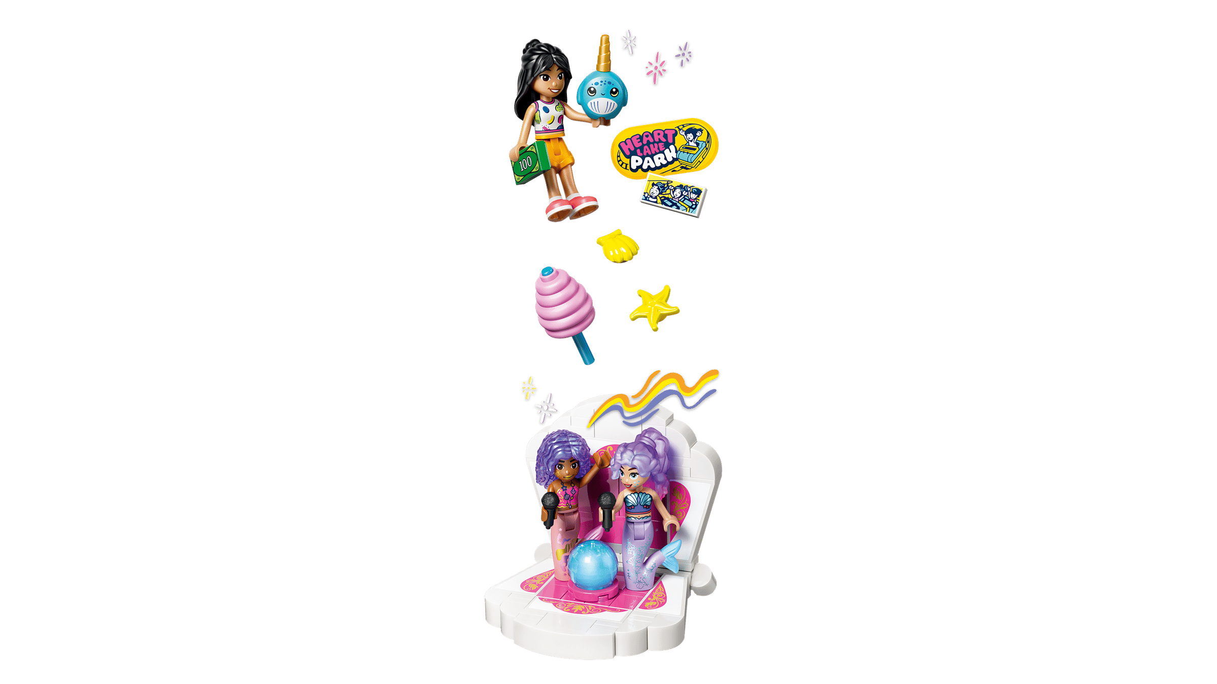 LEGO Friends Mermaid Roller Coaster Ride 42703 detail view