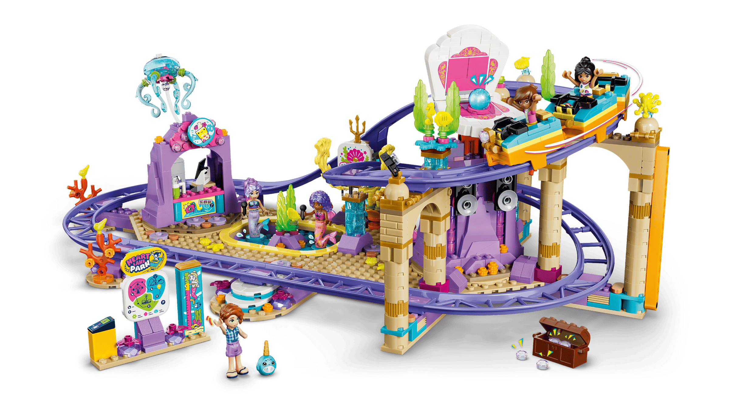 LEGO Friends Mermaid Roller Coaster Ride 42703 detail view