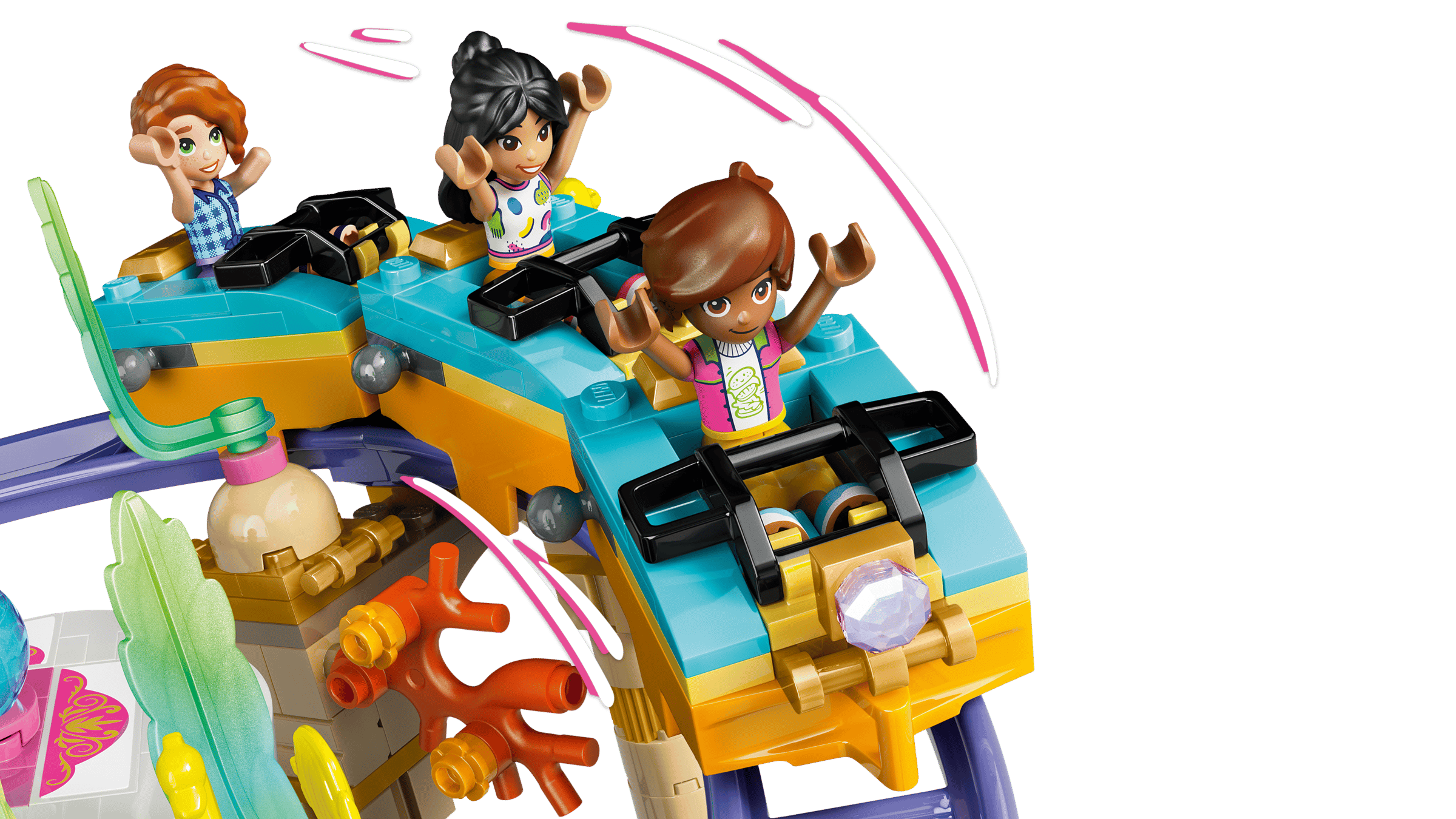 LEGO Friends Mermaid Roller Coaster Ride 42703 detail view