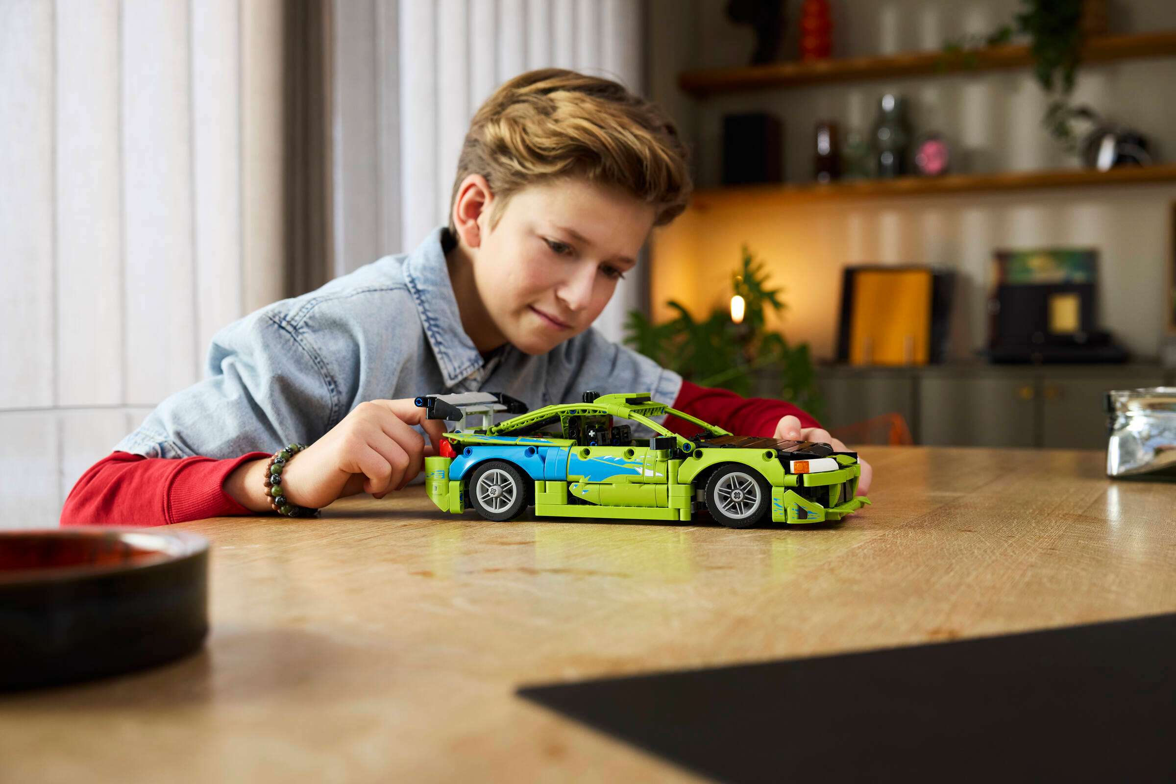 LEGO Technic Fast and Furious Mitsubishi Eclipse Car 42229 play scene