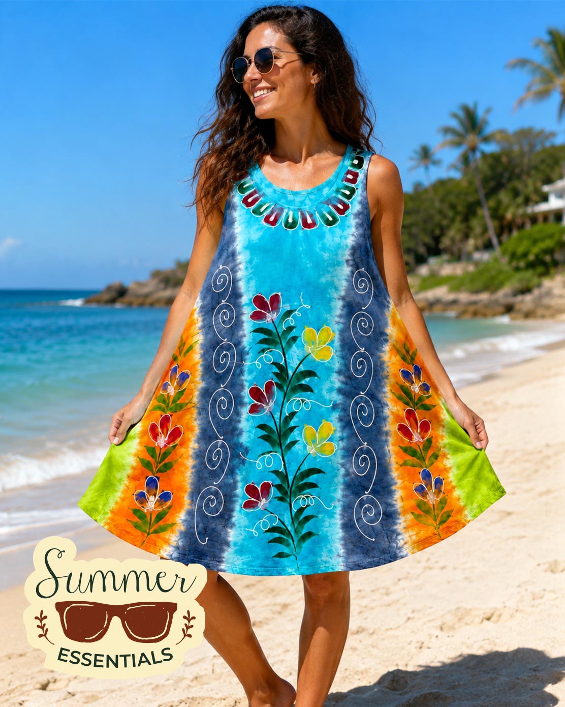 Ocean Breeze Short Dress – Multicolour