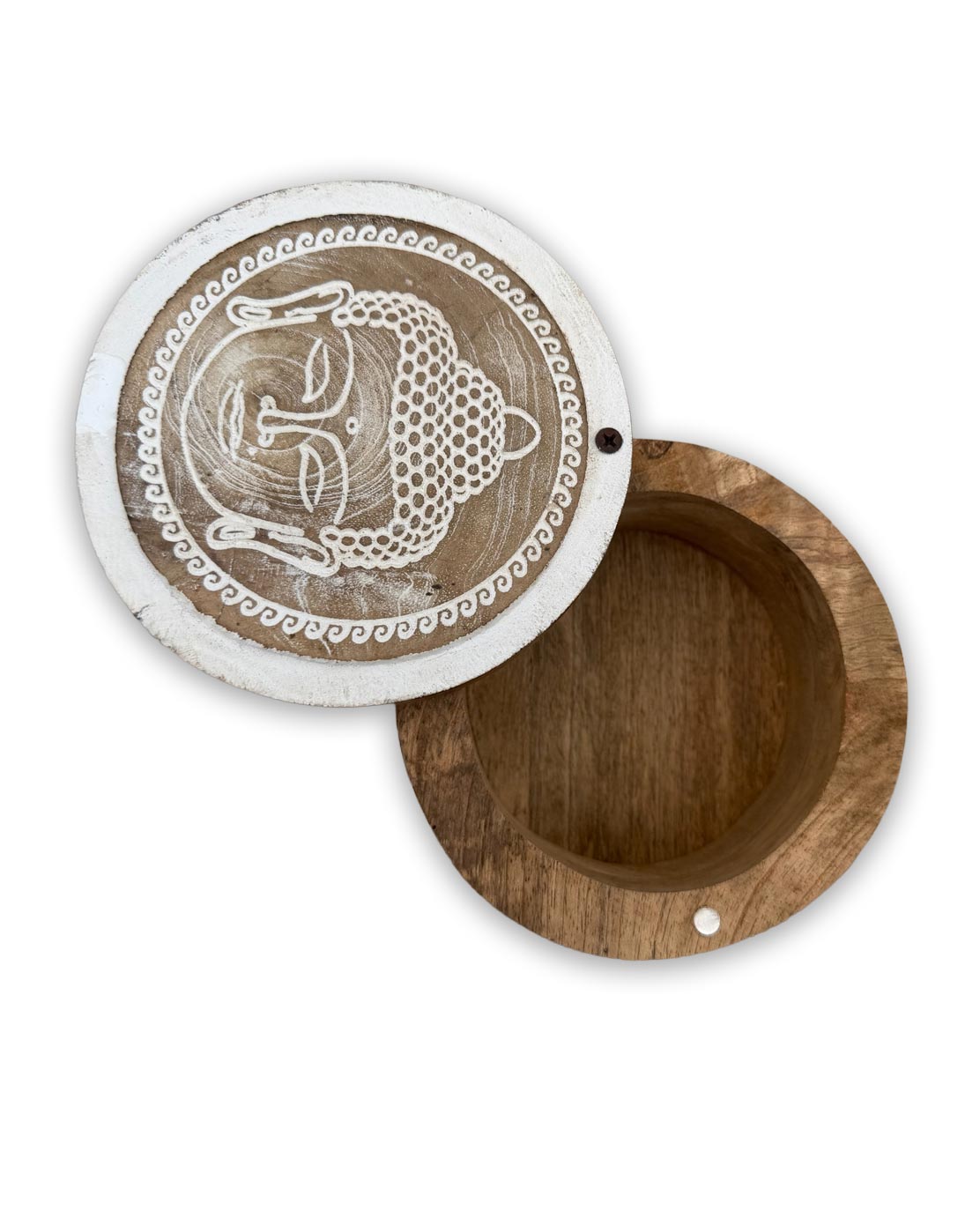 Handcrafted Buddha Wooden Trinket Box