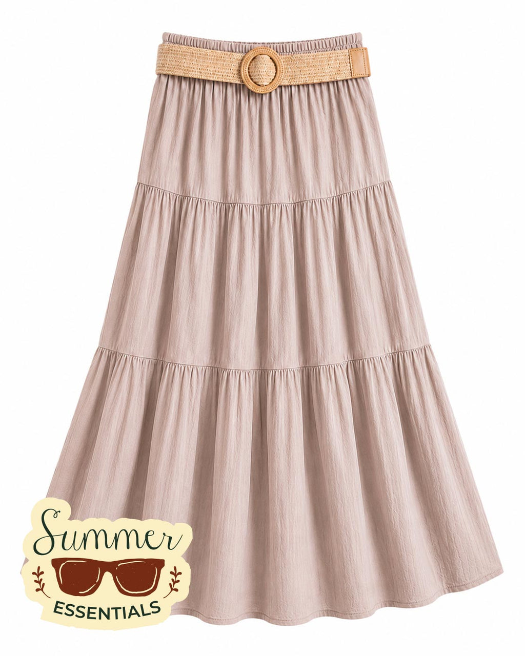 Tiered Maxi Skirt – Fawn