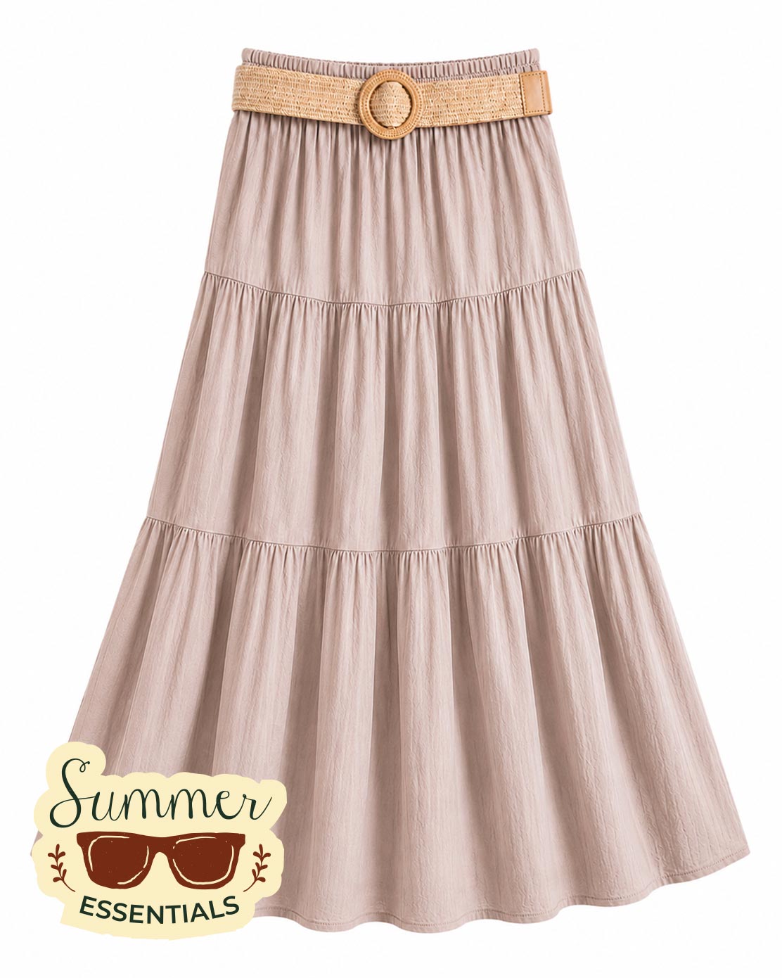 Tiered Maxi Skirt – Fawn