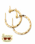Textured Hoop Earrings 3cm