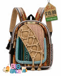 Handmade Himalayan Woven Mini Backpack - Blue