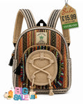 Handmade Himalayan Woven Mini Backpack - Brown