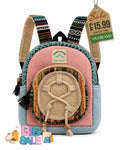 Handmade Himalayan Woven Mini Backpack - Pink
