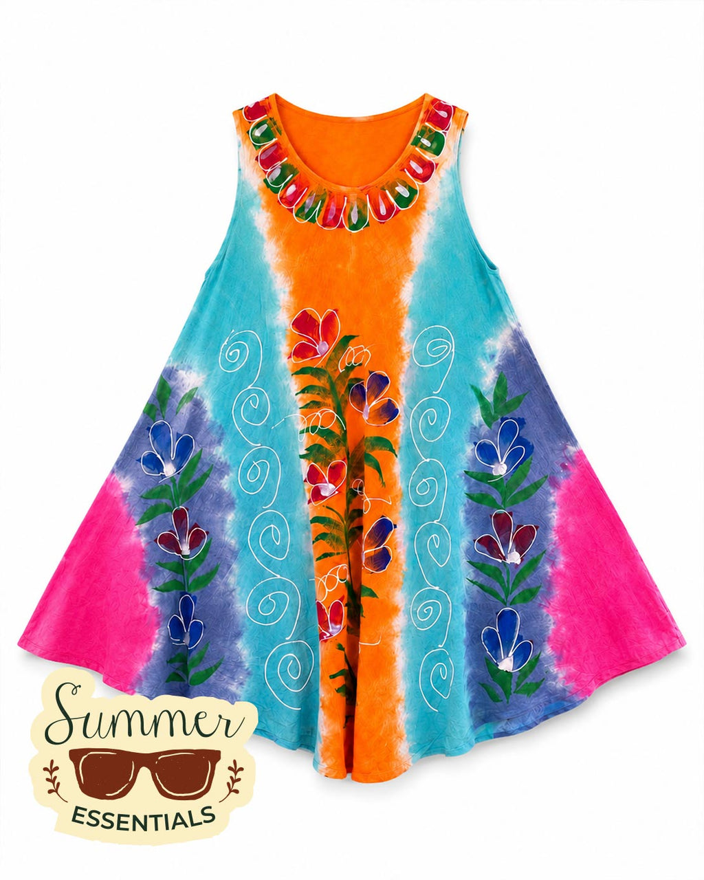 Sunrise Bloom Short Dress – Multicolour