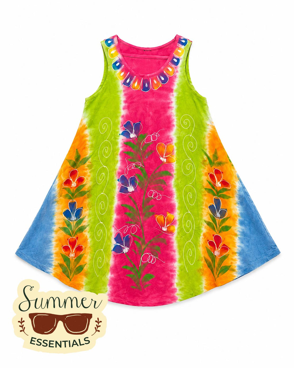 Sunset Bloom Short Dress – Multicolour