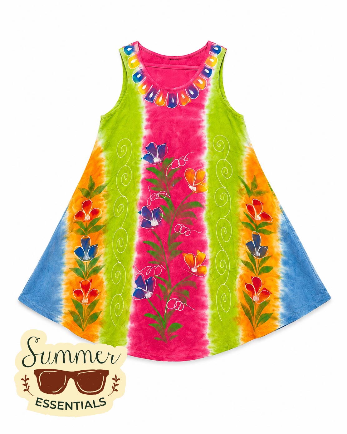 Sunset Bloom Short Dress – Multicolour