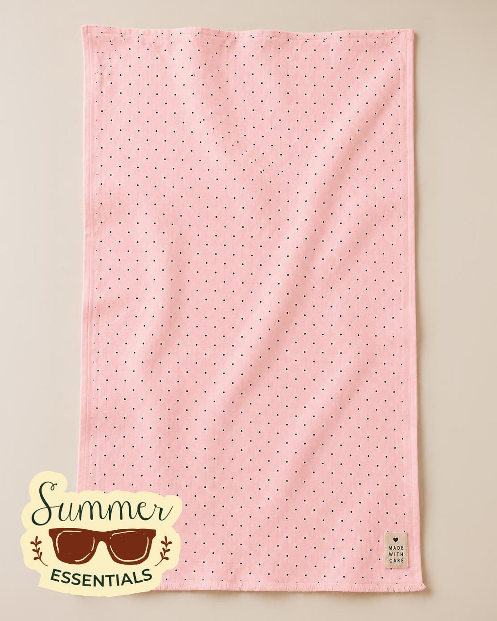 Coastal Dots Cotton Sarong – Pink