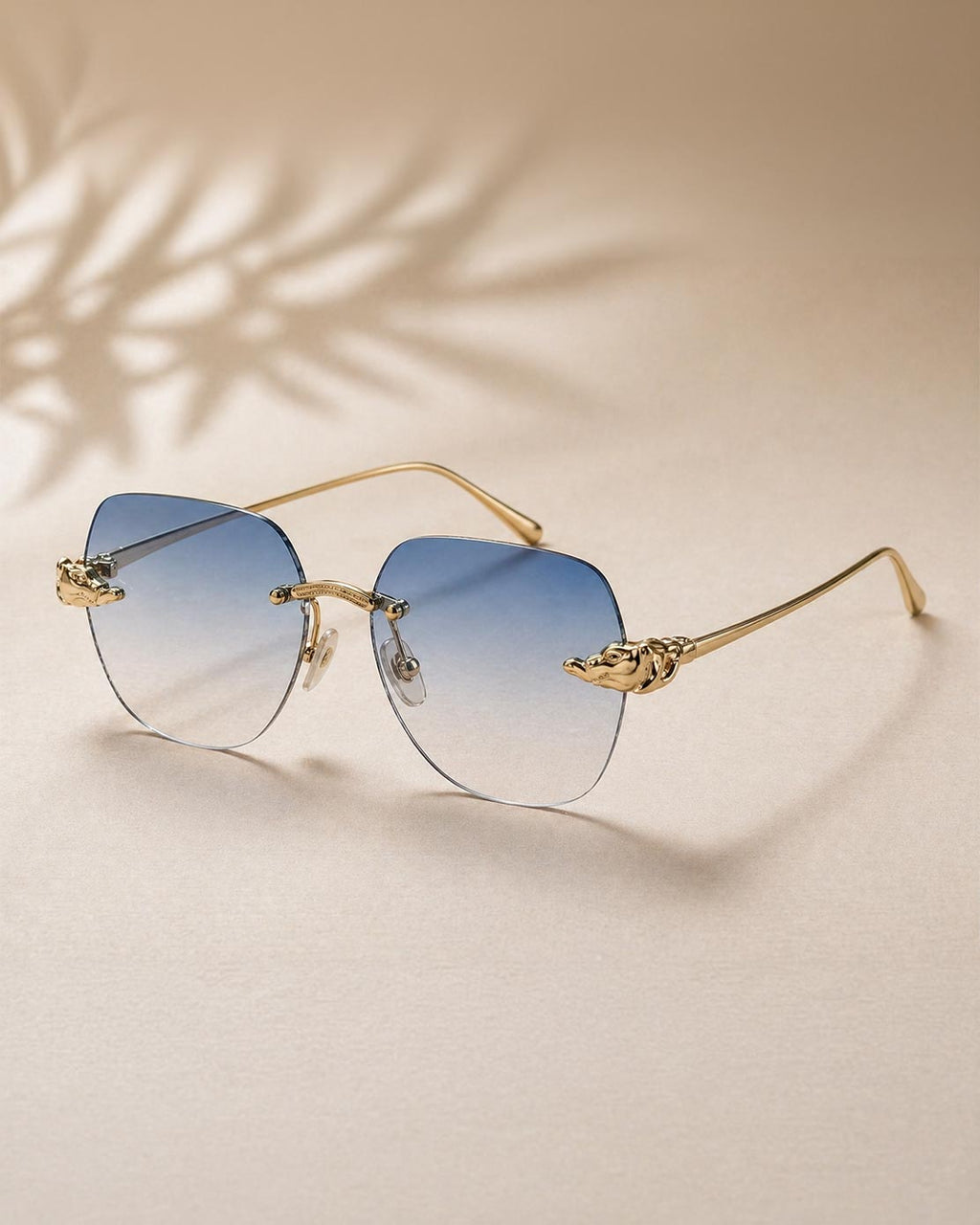 Premium Rimless Sunglasses - Blue Fade