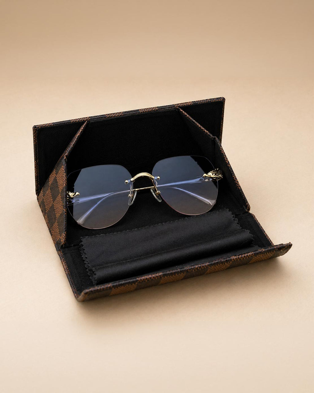 Premium Rimless Sunglasses - Pink Gradient
