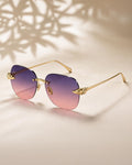Premium Rimless Sunglasses - Pink Gradient