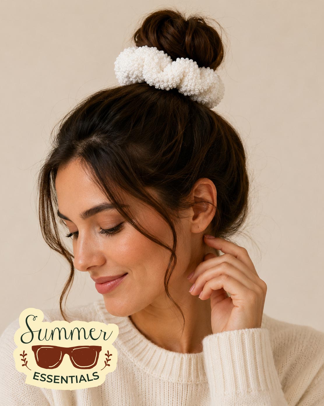 Textured Wrinkled Hair Scrunchies